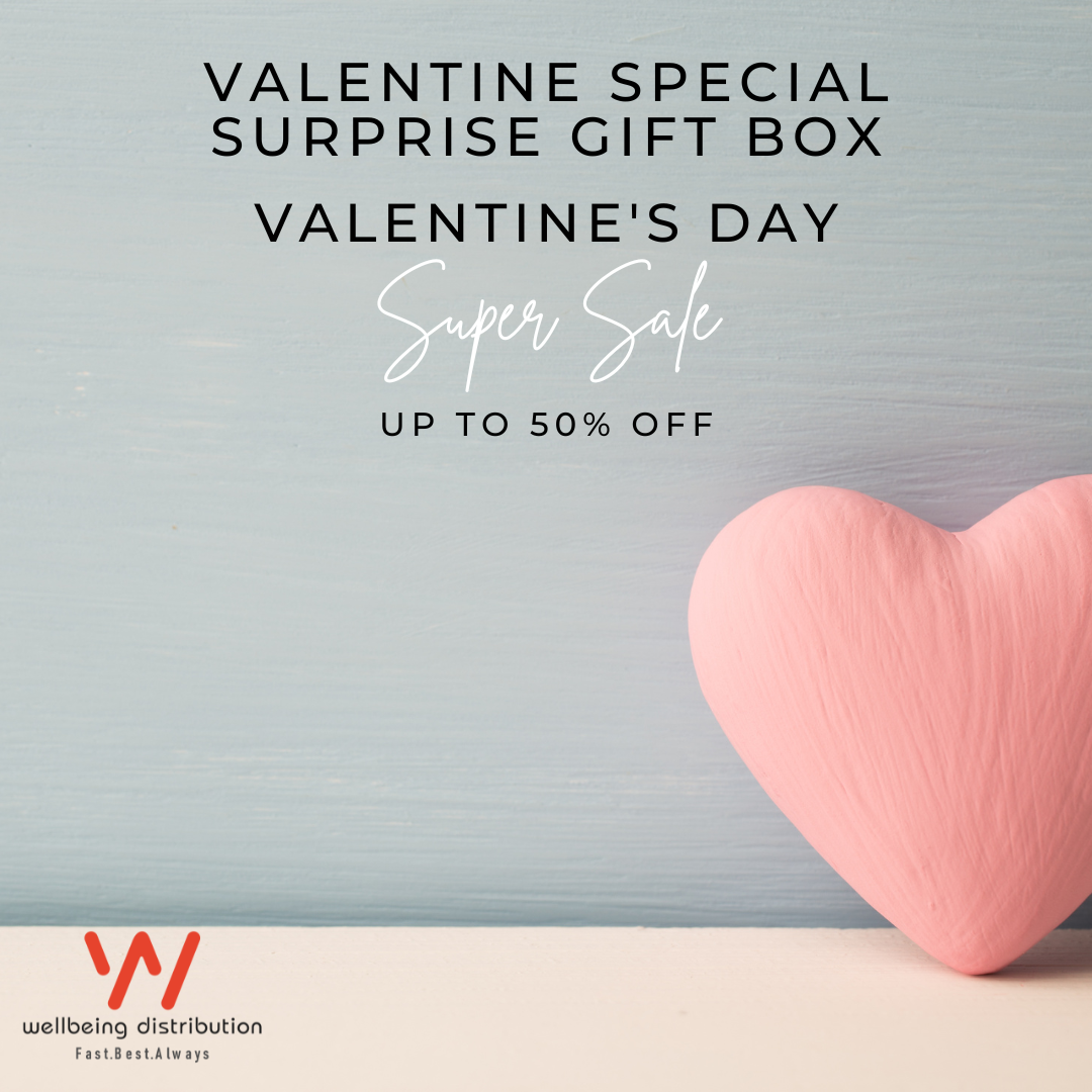 Picture of Valentine Special Gift Box | Panther Dotted, U&Me Anatomic, Long Love, Hero, Sensation Classic & Coffee Flavor Condom | 6x3=18pcs Condom | With Gift