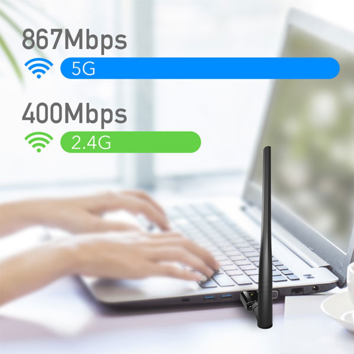 Buy Cudy WU1400 AC1300 High Gain USB Wi-Fi Adapter Dual Band at Best Price In Bangladesh