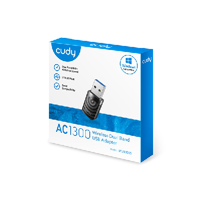 Buy Cudy WU1300S AC1300 High Gain Dual Band WiFi USB Adapter Wi-Fi at Best Price In Bangladesh