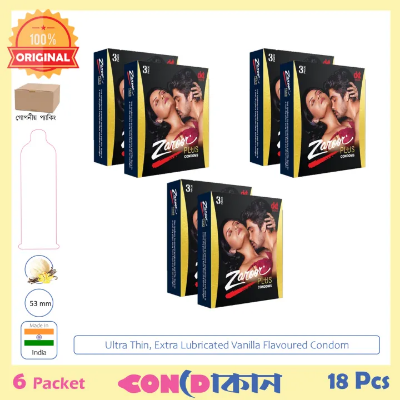 Buy Zaroor Plus Ultra Thin Condom 6 Pack (18 Pcs) at Best Price in Bangladesh