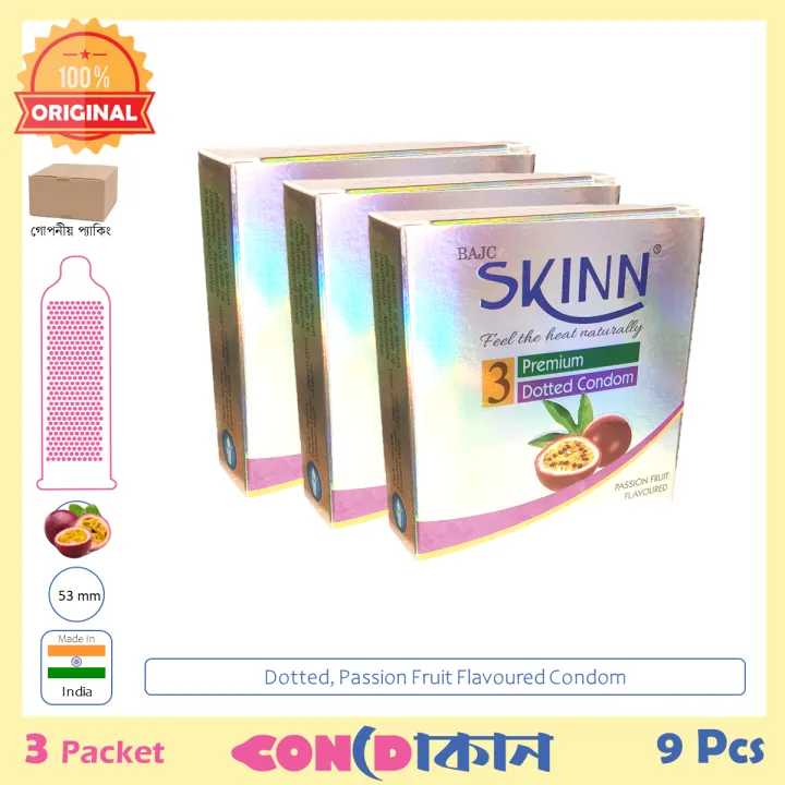 Buy SKINN Dotted Passion Fruit Flavoured Condom 3 Pack (9 Pcs) at Best Price in Bangladesh