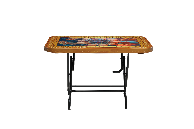 Picture of Dining Table 4 Seat Semi Rtg S/L Print Tulip Gold -SW