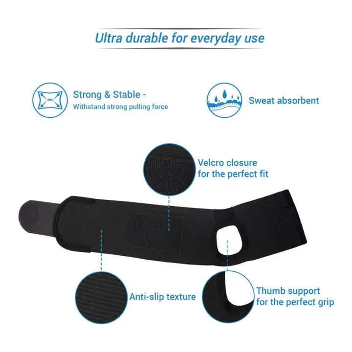 Picture of Taiba Thumb & Wrist Support Wrap Brace Binder Stabilizer for Men & Women Gym Workout Sports Hand Injuries Warmer Band, Pain Relief, Arthritis, Tendonitis, Supporter