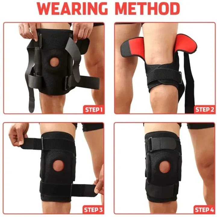 Picture of 1Pcs Knee Support Brace Adjustable Open Patella Knee Pad Protector Guard for Gym Workout Sports Arthritis Joint Pain