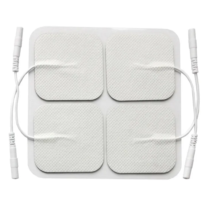 Picture of 2 Pair 5x5cm Electrode Pads for Electric Tens Acupuncture Digital Therapy Machine for Slimming Electric Body Massager Frequency