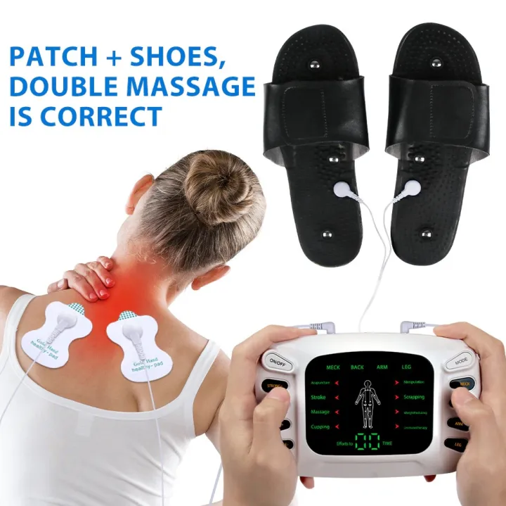 Picture of Electric Pulse Physiotherapy Massager Tens EMS Muscle Stimulator Acupuncture Therapy Body Massage Slimming Health Care Machine
