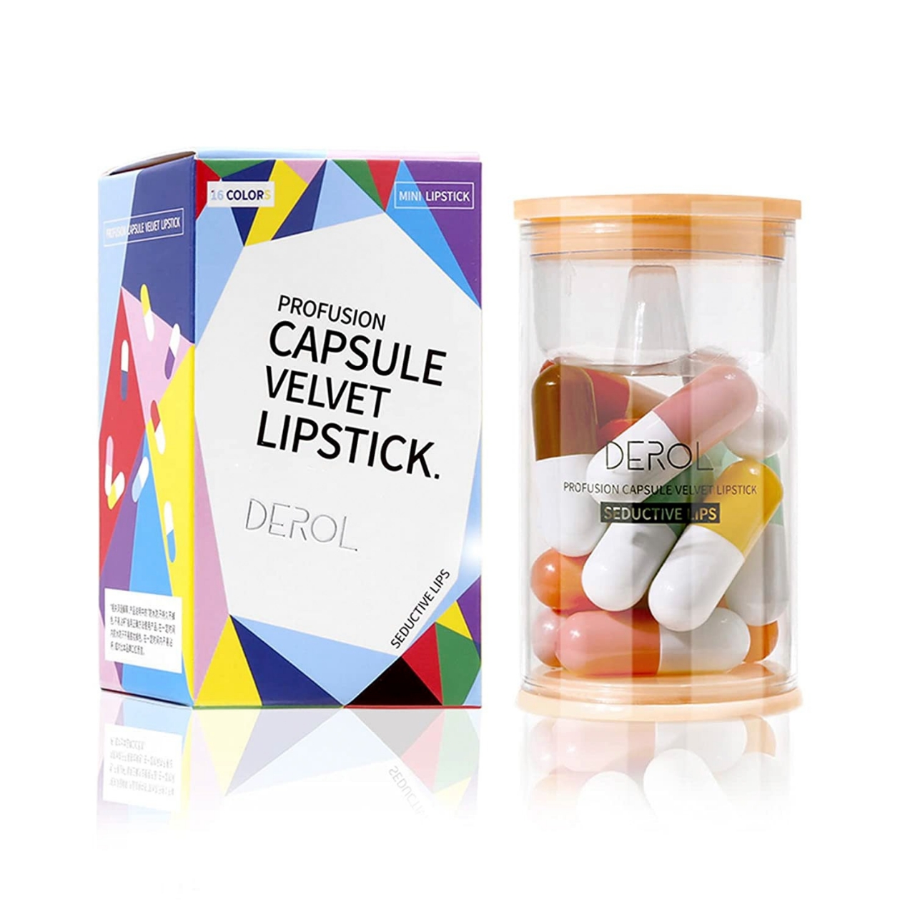 Picture of 16Pcs/box Capsule Mini Lipstick Lasting Moisturizing Jelly Lipgloss Set Waterproof Non-Marking Women Sexy Lips Makeup Cosmetic - Lipstick - Lipstick Set - Lipstick