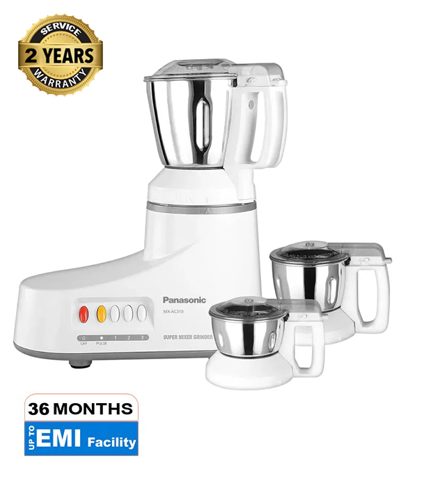 Buy Panasonic 1000W 3 Jars Mixer Grinder (MX-AC310) White Online at Best Price	
