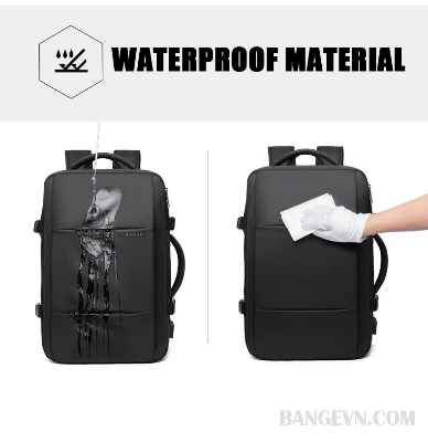 Buy BANGE BG1908 Large Capacity Expandable Multi-Purpose Business & Travel Backpack Waterproof Laptop Backpack for 15.6inch (Black) at Best Price In Bangladesh