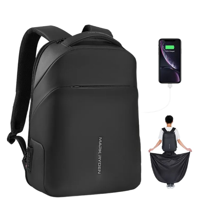Buy MR9068YY Casual Anti-thief Backpack With USB Port & Raincaot at Best Price In Bangladesh