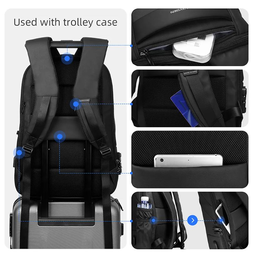 Buy MR9068YY Casual Anti-thief Backpack With USB Port & Raincaot at Best Price In Bangladesh