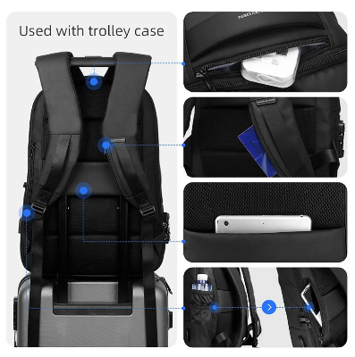 Buy MR9068YY Casual Anti-thief Backpack With USB Port & Raincaot at Best Price In Bangladesh