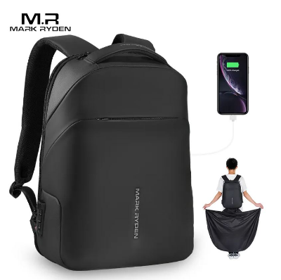 Buy MR9068YY Casual Anti-thief Backpack With USB Port & Raincaot at Best Price In Bangladesh