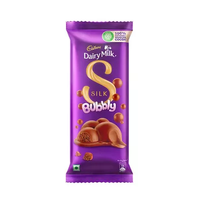 Picture of Cadbury Dairy Milk Silk Bubbly Chocolate Bar 120g (Pack of 10 Pices Box)