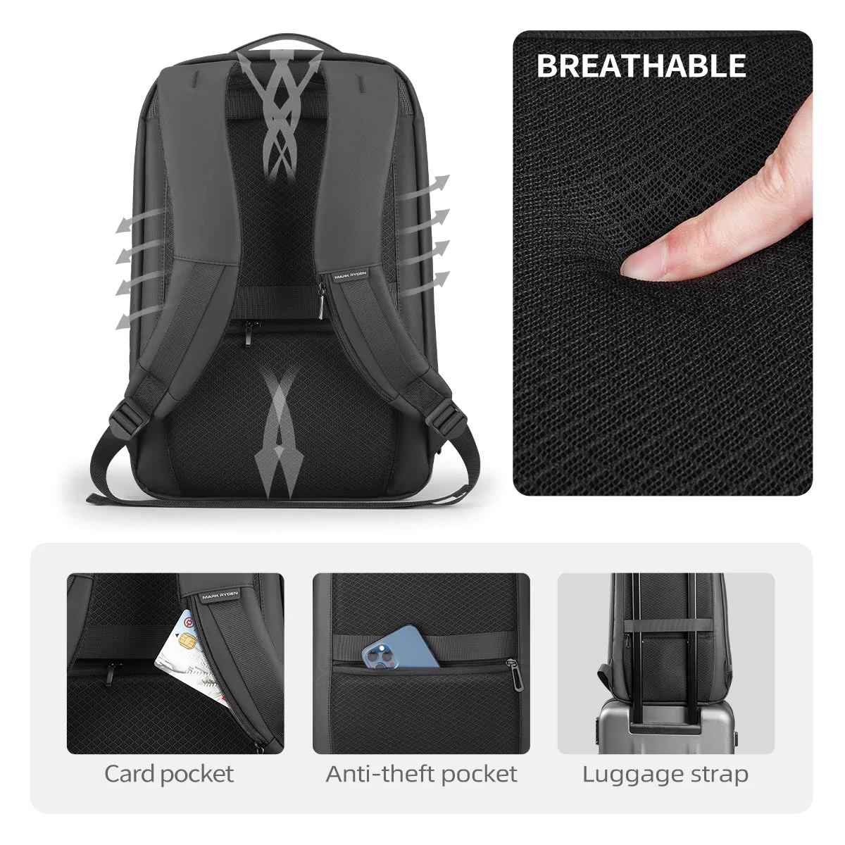 Buy Mark Ryden Trendsetter MR-9008 inch Laptop Backpack USB Charging Interface Separate Dried and Water Proof 319293701 at Best Price In Bangladesh