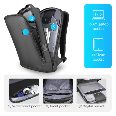 Buy Mark Ryden Trendsetter MR-9008 inch Laptop Backpack USB Charging Interface Separate Dried and Water Proof 319293701 at Best Price In Bangladesh