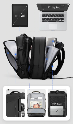 Buy Mark Ryden MR9299YY Multifunction 17 inch Laptop Expandable Raincoat USB Recharging Travel Business Backpack (297465532) at Best Price In Bangladesh