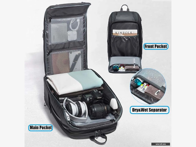 Buy BANGE BG-22005 Large Capacity Expandable Weekender Carry On Backpack, Waterproof Men's Business Laptop Backpack for 15.6inch (Black) at Best Price In Bangladesh