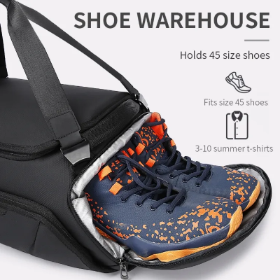 Buy Bange BG-7561 New Gym Bags For Men Women Waterproof Moistureproof Travel Bag Wet Dry Separation Bag at Best Price In Bangladesh