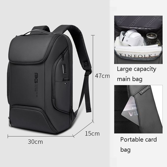 Buy BANGE BG-7267 Trendy Laptop Backpack Smart Stylish High-class Backpack For Business Travel Office School College Black at Best Price In Bangladesh
