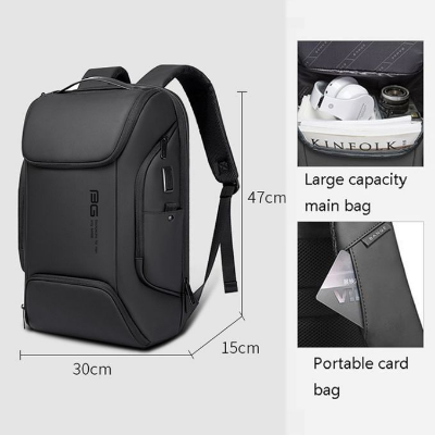 Buy BANGE BG-7267 Trendy Laptop Backpack Smart Stylish High-class Backpack For Business Travel Office School College Black at Best Price In Bangladesh