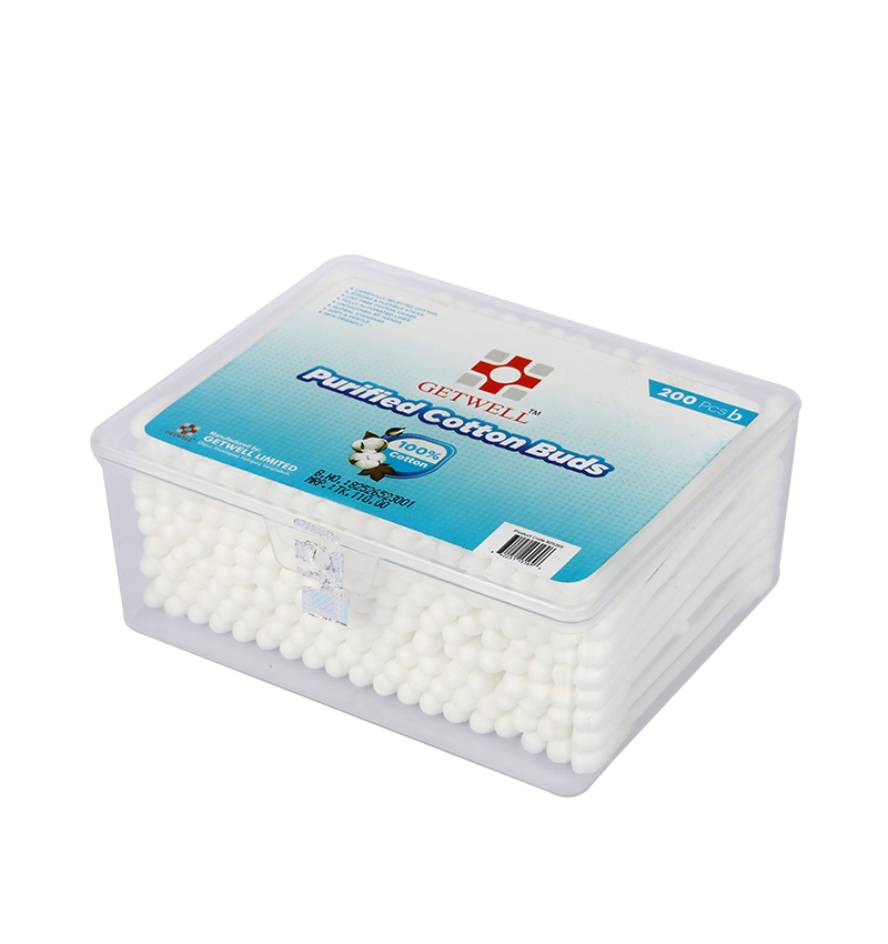 Picture of GETWELL Purified Cotton Buds 200 Pcs Box