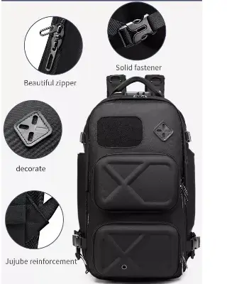 Buy Ozuko 9309L Designer Luxury Travel Bags Luggage Mochilas Tacticas Antirrobo Usb Hiking Backpack Bag at Best Price In Bangladesh