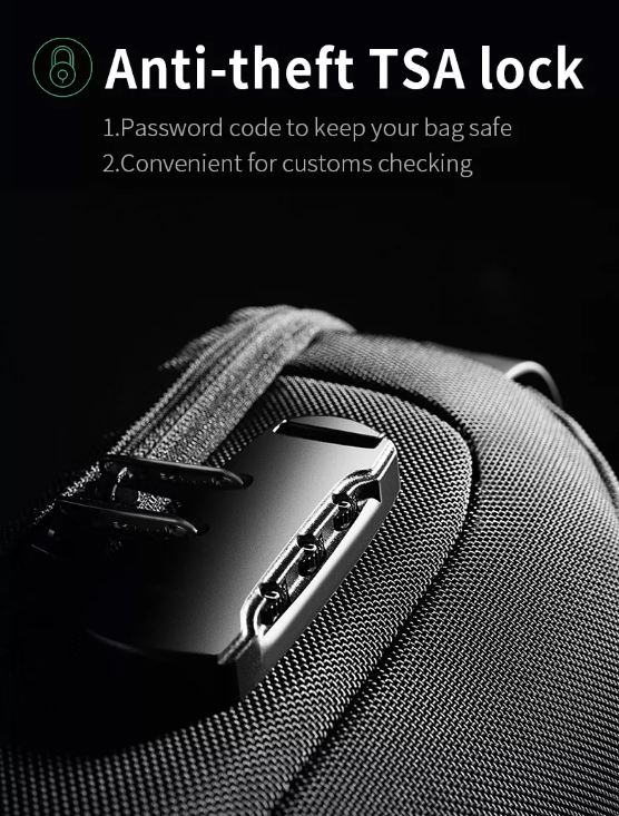 Buy BANGE BG-22085 CHEST BAG WITH USB 3.0 CHARGING PORT - ANTI-THEFT LOCK WATERPROOF CROSSBODY SHOULDERBAG TRAVEL PACK at Best Price In Bangladesh