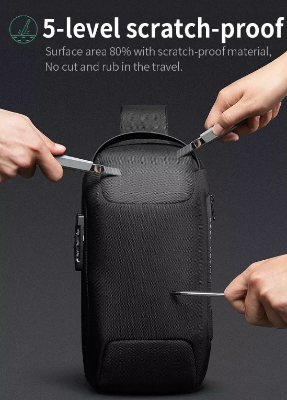 Buy BANGE BG-22085 CHEST BAG WITH USB 3.0 CHARGING PORT - ANTI-THEFT LOCK WATERPROOF CROSSBODY SHOULDERBAG TRAVEL PACK at Best Price In Bangladesh