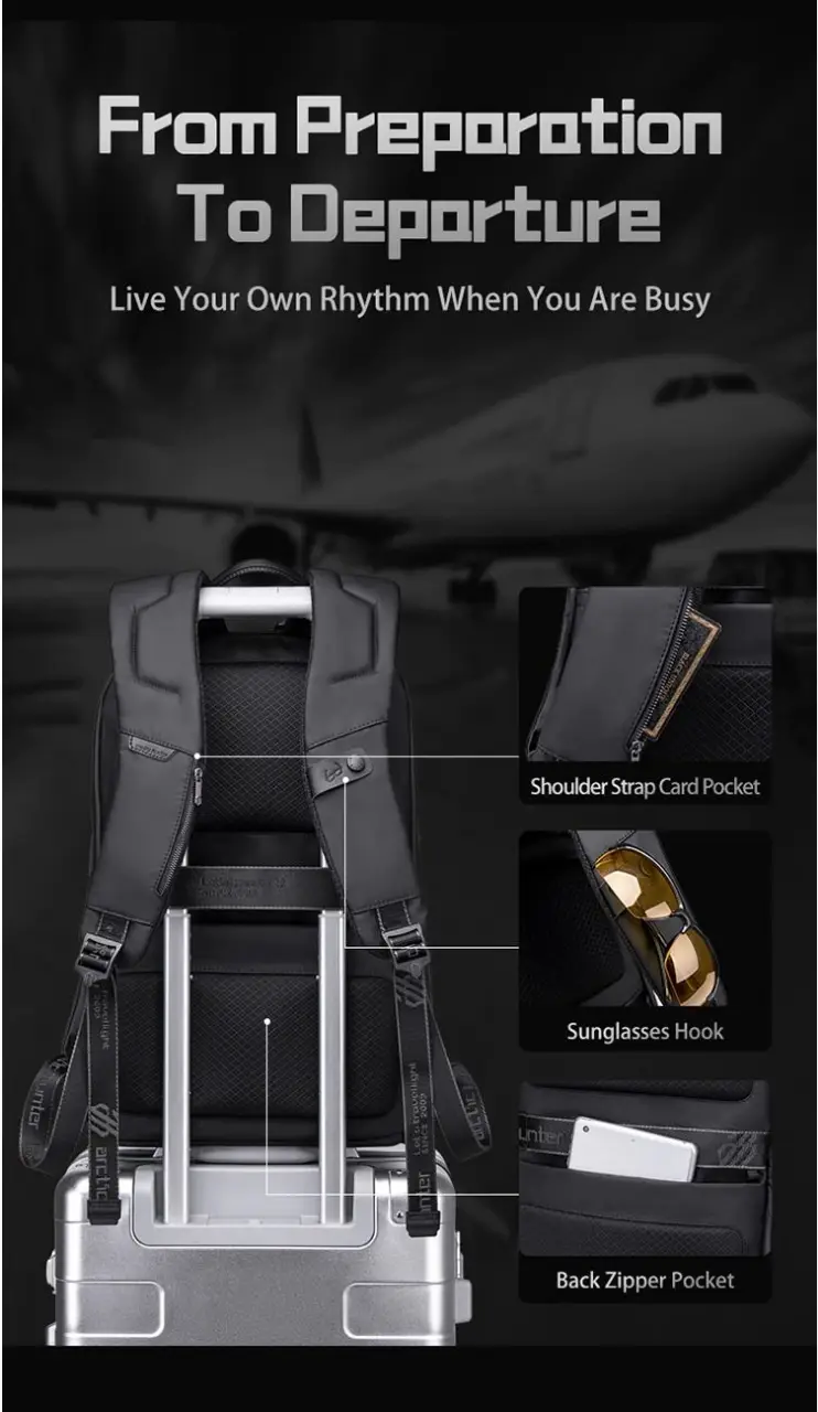 Buy Arctic Hunter Men's Fashion Leisure Business Simple Anti Splash Backpack Large Capacity Travel Computer Bag at Best Price In Bangladesh