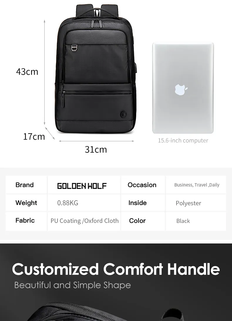 Buy Mochila impermeable Waterproof Bagpack Man Back Pack Custom Logo USB Charge Business Backpack Laptop Bag Backpack For Men at Best Price In Bangladesh