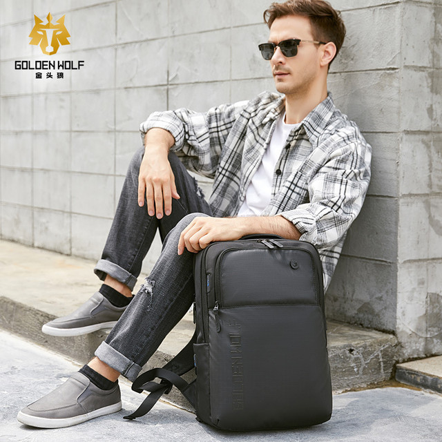 Buy CLASSIC URBAN BACKPACK GOLDEN WOLF GB00399 WITH USB PORT, THREE COMPARTMENTS, FOR LAPTOP 15.6" 20L at Best Price In Bangladesh