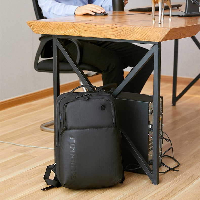 Buy CLASSIC URBAN BACKPACK GOLDEN WOLF GB00399 WITH USB PORT, THREE COMPARTMENTS, FOR LAPTOP 15.6" 20L at Best Price In Bangladesh