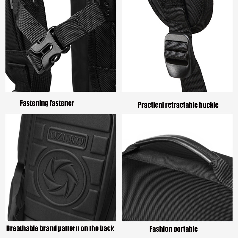 Buy Ozuko 9326 New Multifunctional Large Capacity Waterproof Luggage Anti Theft USB Sports Laptop Duffle & Travel Backpack at Best Price In Bangladesh