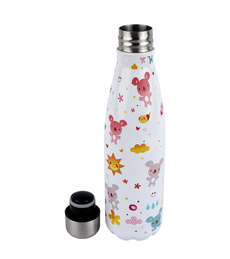 Picture of ICY Water Bottle 450 ML Stainless Steel| Keep Cold and Hot for 12 Hours| BPA Free| Leak Proof| Coala Rainbow| Double-Walled Insulated Inner Steel and Sturdy Outer