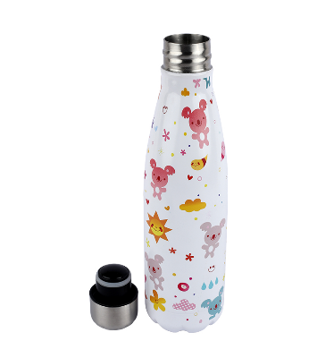 Picture of ICY Water Bottle 450 ML Stainless Steel| Keep Cold and Hot for 12 Hours| BPA Free| Leak Proof| Coala Rainbow| Double-Walled Insulated Inner Steel and Sturdy Outer