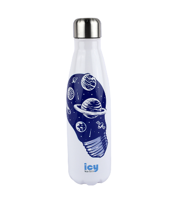 Picture of ICY Water Bottle 450 ML Stainless Steel| Keep Cold and Hot for 12 Hours| BPA Free| Leak Proof| Cosmic Galaxy| Double-Walled Insulated Inner Steel and Sturdy Outer