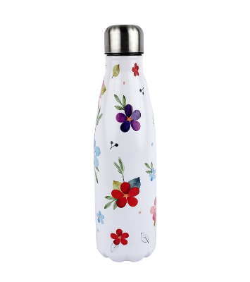 Picture of ICY Water Bottle 450 ML Stainless Steel| Keep Cold and Hot for 12 Hours| BPA Free| Leak Proof| Blooming Flower| Double-Walled Insulated Inner Steel and Sturdy Outer