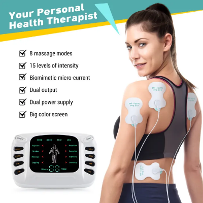 Picture of Electric Pulse Physiotherapy Massager Tens EMS Muscle Stimulator Acupuncture Therapy Body Massage Slimming Health Care Machine