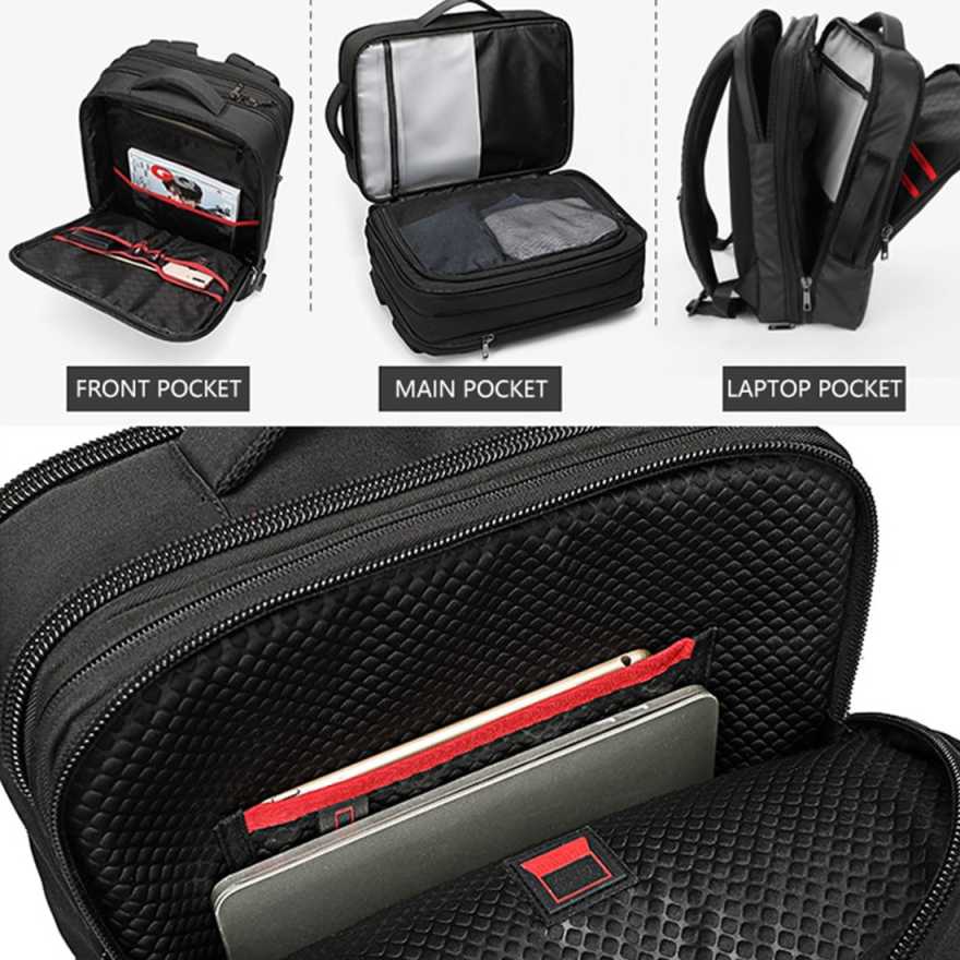 Buy Men Travel Backpack for Laptop Bag with Multifunction USB Charging Port Expandable Backpacks at Best Price In Bangladesh