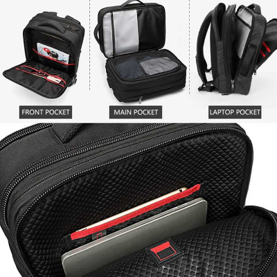 Buy Men Travel Backpack for Laptop Bag with Multifunction USB Charging Port Expandable Backpacks at Best Price In Bangladesh