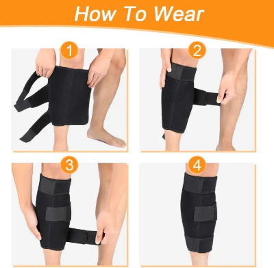 Picture of Calf Brace Adjustable Shin Splint Support Sleeve Leg Compression Wrap for Pulled Calf Muscle Pain Strain Injury, Swelling, Fits Men and Women