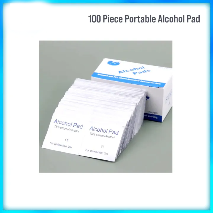 Picture of 100 Piece Portable Antiseptic Pad Antiseptic Skin Cleaning Care Jewelry Mobile Phone Cleaning Wipe