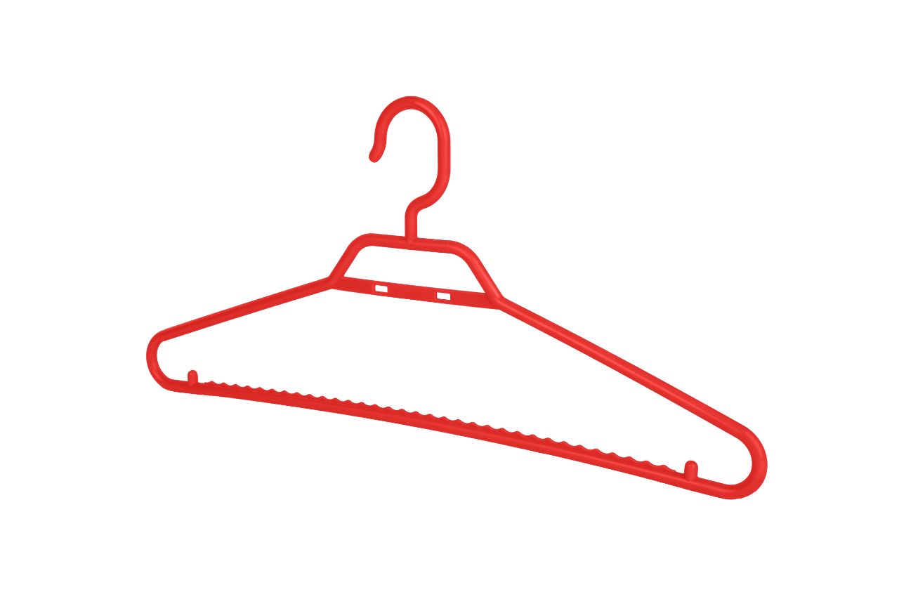 Picture of Stylish Shirt Hanger 06 Pcs Set - Red