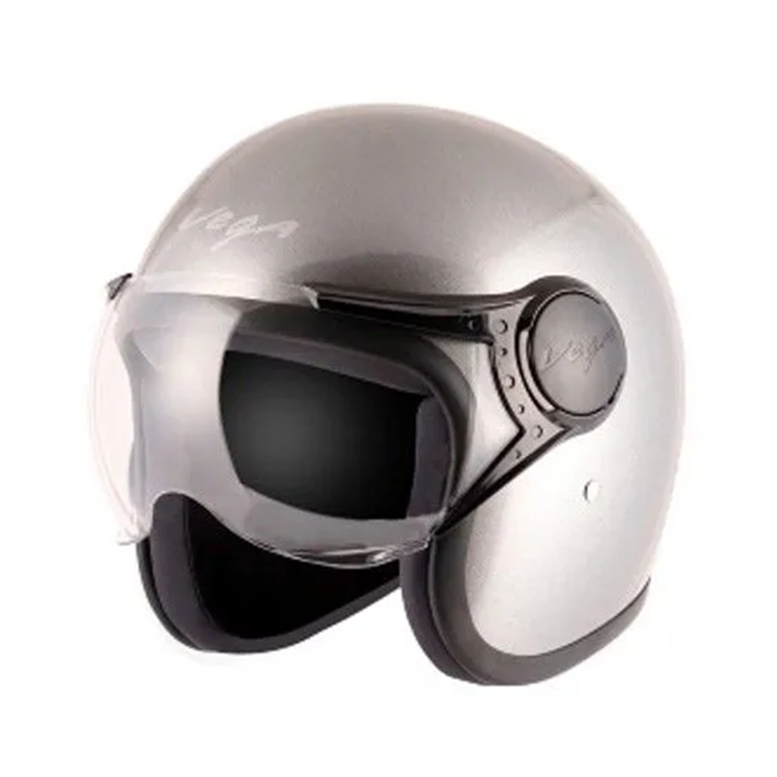 Picture of Vega Jeet Silver Half Face Bike Helmet