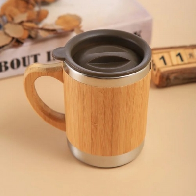 Picture of Wooden Tea Water Cups Stainless Steel 300ML