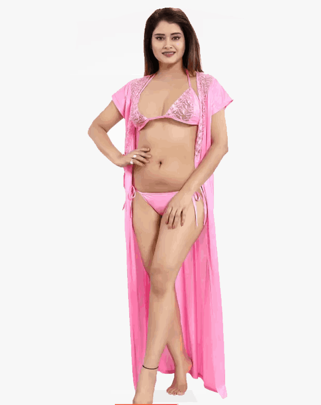 Picture of 4 part sexy nighty pink