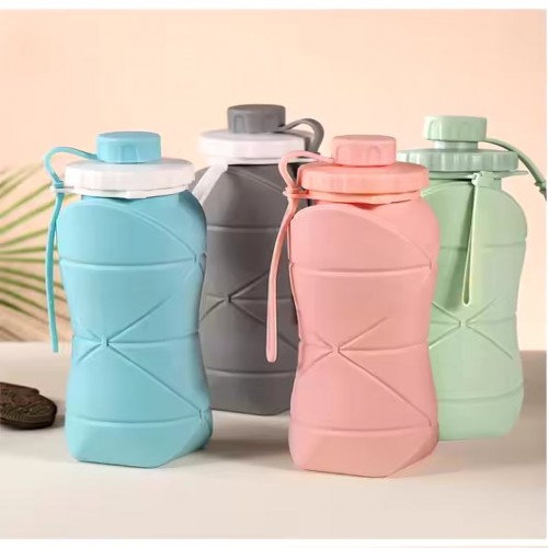 Picture of Portable Folding Silicone Water Bottle 600ml