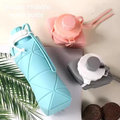 Picture of Portable Folding Silicone Water Bottle 600ml