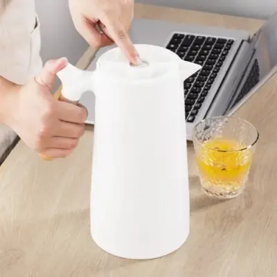 Picture of wood handle thermos Vacuum Flask Jug